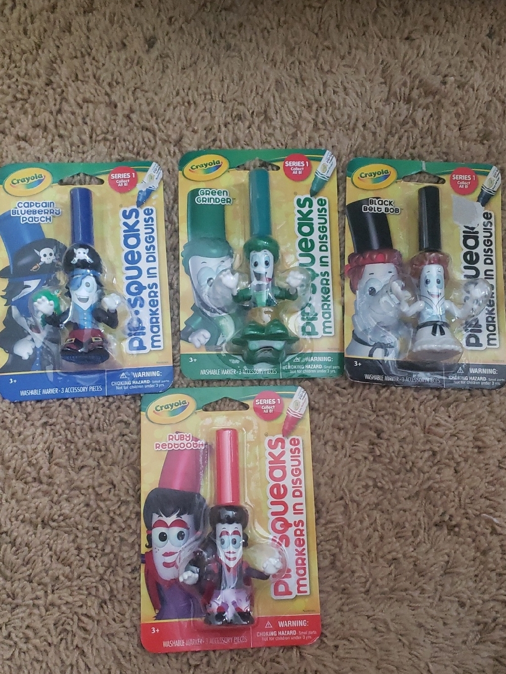 Crayola Pip-Squeaks Markers in Disguise - Blue, Green, Black, Red